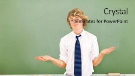  Presentation with good neighbor - Beautiful slide deck featuring good looking young teen boy backdrop and a mint green colored foreground