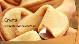  Presentation with good luck - Slides consisting of good luck - fortune cookie background macro background and a yellow colored foreground