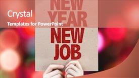  Presentation with good luck - Presentation theme enhanced with good luck - new year new job placard background and a coral colored foreground