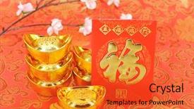  Presentation with chinese chinese - Slides with good luck best luck - chinese gift used during spring background and a red colored foreground