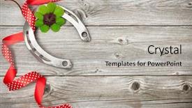  Presentation with holidays - Presentation having mojo - holidays background with horseshoe shamrock background and a light gray colored foreground