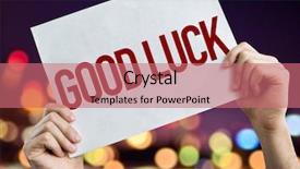  Presentation with good luck - Slides featuring good luck placard with night background and a coral colored foreground