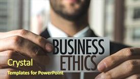  Presentation with business ethics - Slide deck consisting of good moral - business ethics background and a tawny brown colored foreground
