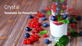  Presentation with brunch breakfast buffet healthy continental - PPT layouts with good-morning-healthy-breakfast-white background and a violet colored foreground