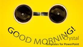  Presentation with high quality - PPT theme having good-morning-message-with-two background and a gold colored foreground