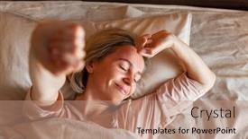  Presentation with happy holiday - Slides consisting of good-morning-new-day-weekend background and a coral colored foreground