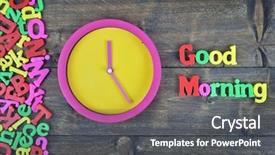  Presentation with bible all things work together for good - PPT layouts enhanced with good morning word on wooden background and a dark gray colored foreground