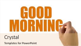  Presentation with good - Presentation design consisting of good morning background and a yellow colored foreground