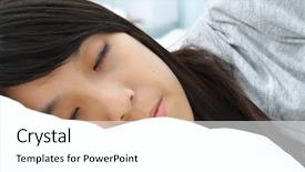  Presentation with sleeping - Amazing theme having good night - asian woman sleeping backdrop and a white colored foreground