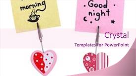  Presentation with white - Presentation design featuring good night - message holder isolated on white background and a lemonade colored foreground