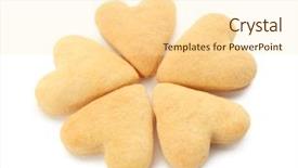  Presentation with butter - Beautiful slide set featuring good old days - heart shaped butter cookies backdrop and a cream colored foreground