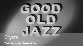  Presentation with old style - Presentation theme with good-old-jazz-retro-movie background and a gray colored foreground