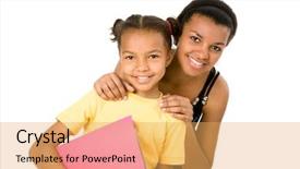  Presentation with mocktails and cocktail both - Slide set enhanced with good parent - image of mother touching her background and a yellow colored foreground