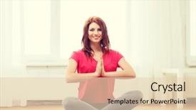  Presentation with diet low carb concept healthy - Amazing PPT theme having excercise - fitness home and diet concept backdrop and a lemonade colored foreground