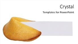  Presentation with fortune cookie - Theme consisting of good predict - fortune cookie with blank messages background and a white colored foreground