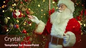  Presentation with fairy tale - PPT theme enhanced with good-santa-claus-is-looking background and a  colored foreground