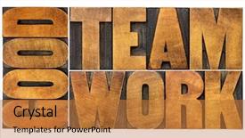  Presentation with good teamwork - Presentation theme consisting of good teamwork word abstract background and a gold colored foreground