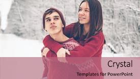  Presentation with christmas red - PPT theme having good time on the january background and a coral colored foreground