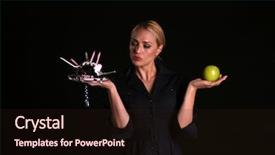  Presentation with eat - Cool new presentation with good vs bad - attractive fit blondie must decide backdrop and a wine colored foreground