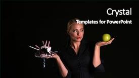  Presentation with eat - Theme having good vs bad - attractive fit blondie must decide background and a black colored foreground