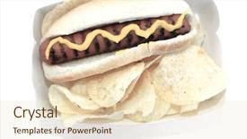  Presentation with mustard yellow - PPT layouts consisting of good vs bad - hot dog colorized gray scale background and a lemonade colored foreground