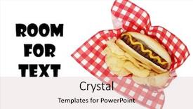  Presentation with potato chips - Beautiful PPT theme featuring good vs bad - hot dog in bun isolated backdrop and a lemonade colored foreground