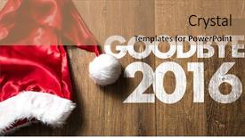  Presentation with goodbye - Theme with goodbye 2016 background and a coral colored foreground