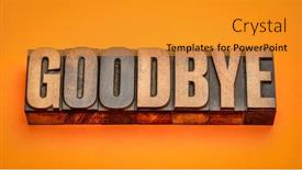  Presentation with farewell - Cool new slides with goodbye-or-farewell-concept-word backdrop and a gold colored foreground