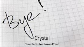  Presentation with goodbye - Audience pleasing presentation consisting of goodbye backdrop and a light gray colored foreground