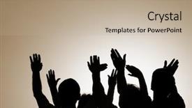  Presentation with goodbye - Presentation theme featuring goodbye background and a mint green colored foreground