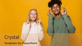  Presentation with good luck - Cool new presentation theme with goodness god - photo of teenage friends man backdrop and a gold colored foreground