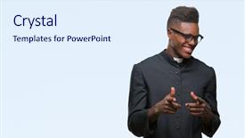  Presentation with american energy - PPT theme enhanced with goodness god - young african american priest man background and a  colored foreground