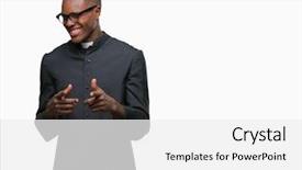  Presentation with american energy - Cool new PPT theme with goodness god - young african american priest man backdrop and a  colored foreground
