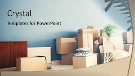  Presentation with moving - Presentation theme having goods for moving into new background and a lemonade colored foreground