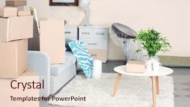  Presentation with moving - Slides with goods for moving into new background and a  colored foreground