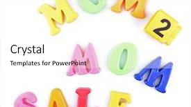  Presentation with white letters - Slide set consisting of goods sale - magnetic plastic letters background and a cream colored foreground