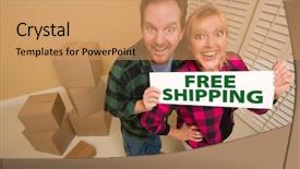  Presentation with free constalation yodiac - Cool new slides with goofy couple holding free shipping backdrop and a  colored foreground