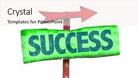  Presentation with journey to success - Colorful PPT theme enhanced with google leadership - success sign isolated on white backdrop and a  colored foreground