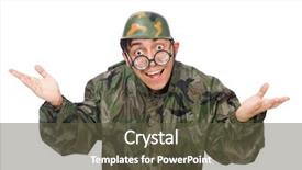  Presentation with modeling - Theme having googles modeling - military man with a gun background and a  colored foreground