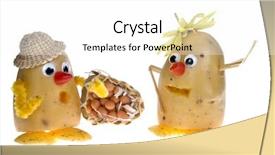  Presentation with eye popping funny cake pops - Amazing PPT layouts having googlies - funny scene of two potatoes backdrop and a white colored foreground