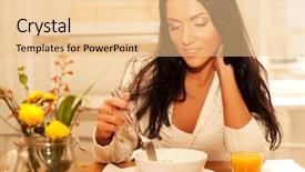  Presentation with temple breakfast - PPT theme with googlies - goog breakfast for young brunette background and a lemonade colored foreground