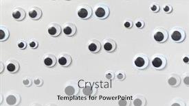  Presentation with handcraft - Beautiful presentation featuring googly-plastic-eyes-pattern backdrop and a light gray colored foreground