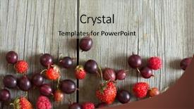  Presentation with old wood - Beautiful presentation theme featuring gooseberry - background of natural fresh berries backdrop and a light gray colored foreground