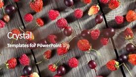  Presentation with old wood - PPT theme with gooseberry - background of natural fresh berries background and a tawny brown colored foreground