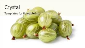  Presentation with gooseberry - Beautiful PPT theme featuring gooseberry isolated on white background backdrop and a  colored foreground