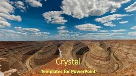  Presentation with utah - PPT theme with goosenecks-are-a-famous-entrenched background and a tawny brown colored foreground