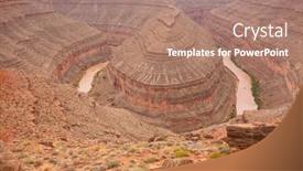  Presentation with park - Colorful PPT layouts enhanced with goosenecks-state-park backdrop and a coral colored foreground