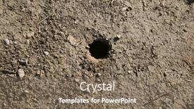  Presentation with live - Slide deck having gopher-hole-gopher-holes background and a violet colored foreground