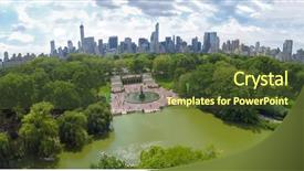  Presentation with angel - Presentation theme consisting of gopro - central park with bethesda terrace background and a tawny brown colored foreground
