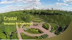  Presentation with cityscape - Beautiful slide set featuring gopro - cityscape with rose garden backdrop and a tawny brown colored foreground